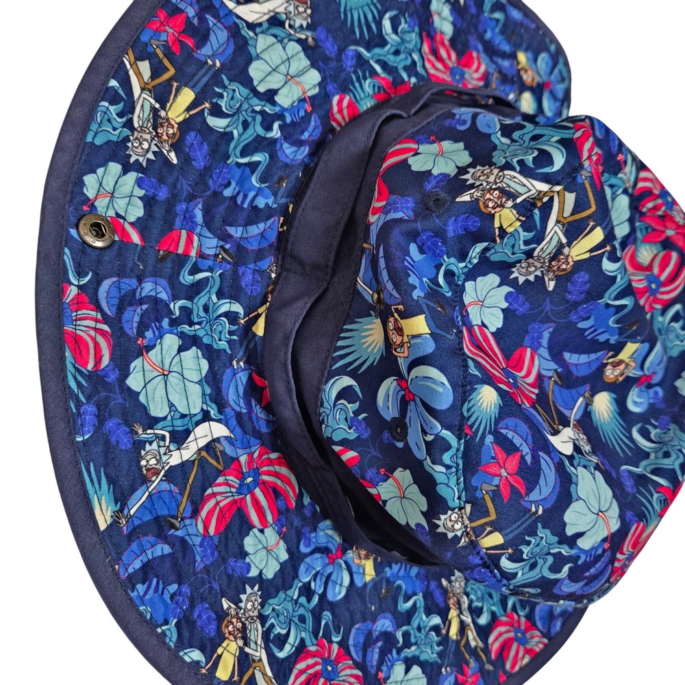 Rick and Morty button‎ side Bucket Hat Wide Brim Novelty Festival Streetwear
